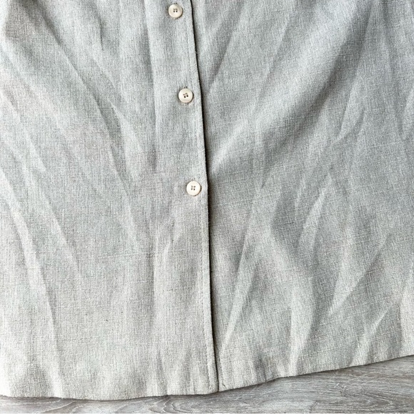 Vintage Mister Leonard Silk Flax Blend A Line Midi Skirt - Picture 10 of 15